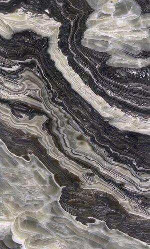 Cloch Onyx Dubh Agus Bán